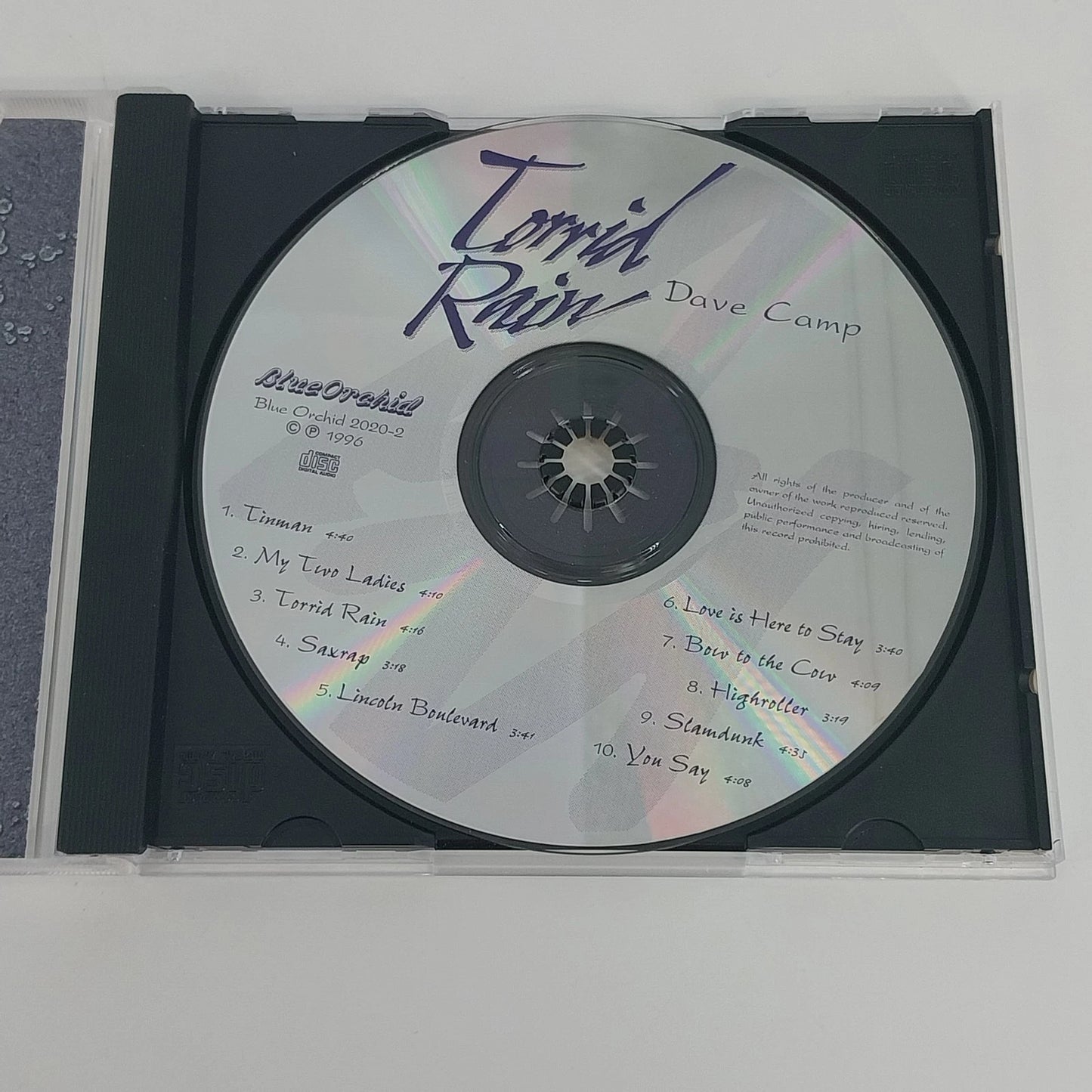 Dave Camp Torrid Rain CD 1996 Skipper Wise Blue Orchid Smooth Contemporary Jazz