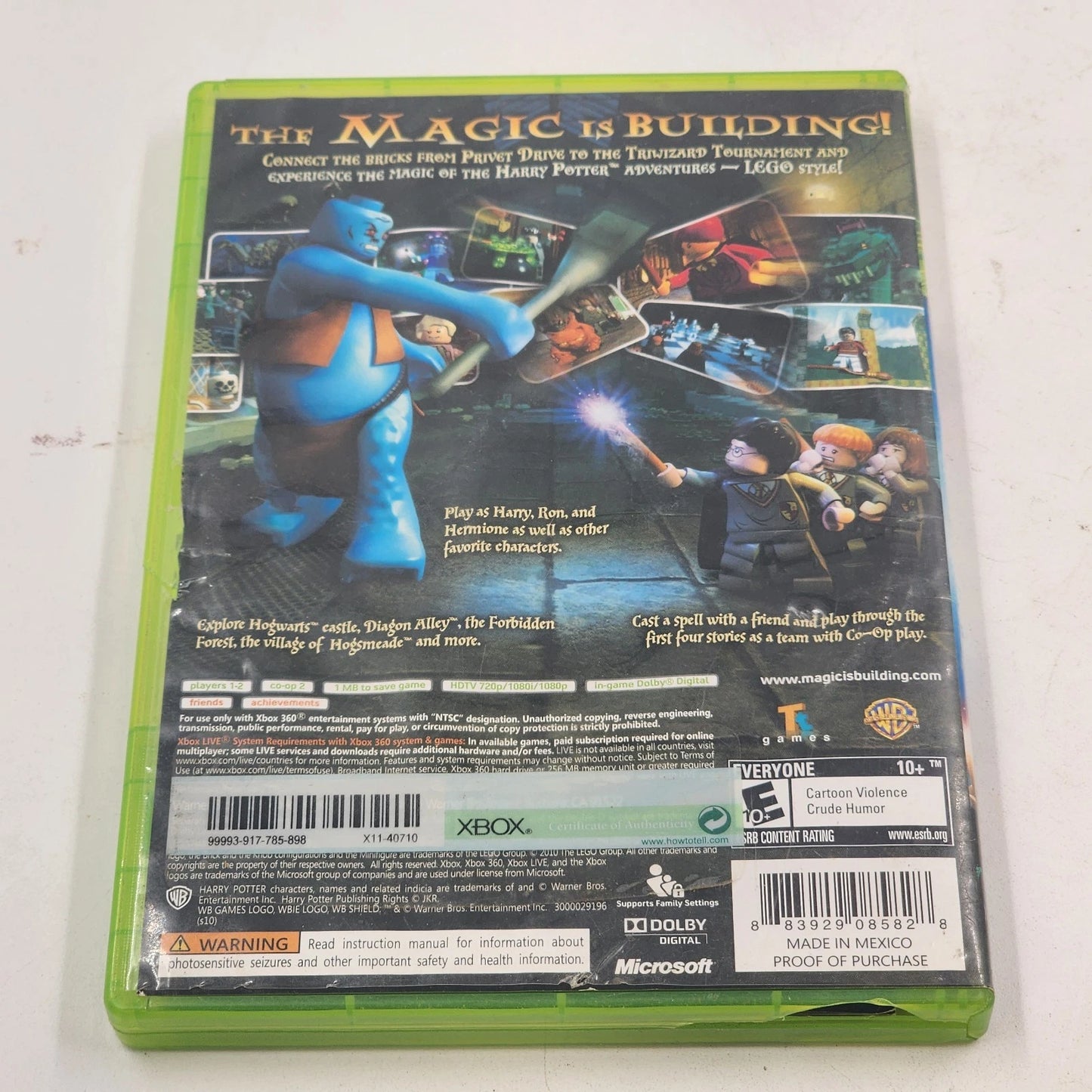 LEGO Harry Potter Years 1–4 Microsoft Xbox 360 Family Video Games Complete CIB