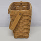 Longaberger Dresden Tour Basket 1994 Edition Plastic Protector Hinged Handle