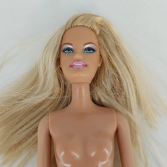 Barbie Doll Mattel 1998 Head 1999 Body Nude Belly Button Blonde Blue Eyes