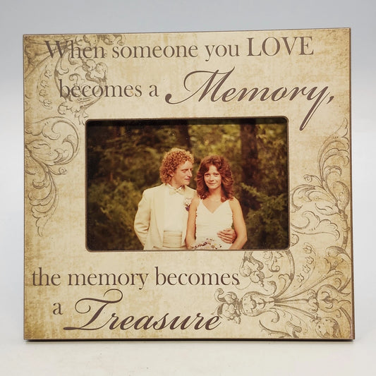 Adams & Co Remember When Memorial 4x6 Photo Frame Tabletop Wall Decor NOS China