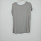 XXI Gray Rhinestone Embellished Top Women's Medium Scoop Neck Short Sleeve