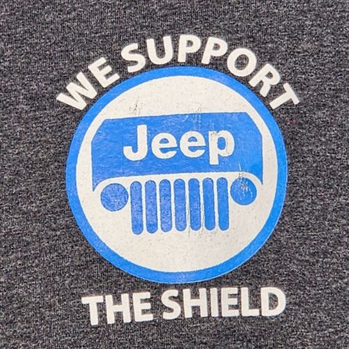 Shield The Jeep Lifestyle Black T-shirt XL Front Back Images Port & Co