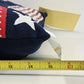 Sonoma Patriotic Santa Uncle Sam Puppies Quilt Block Pillow 15.5" Red White Blue