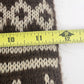 Geometric Tribal Infinity Scarf Brown Cream Acrylic Knit Neck Warmer 12x30" Vtg