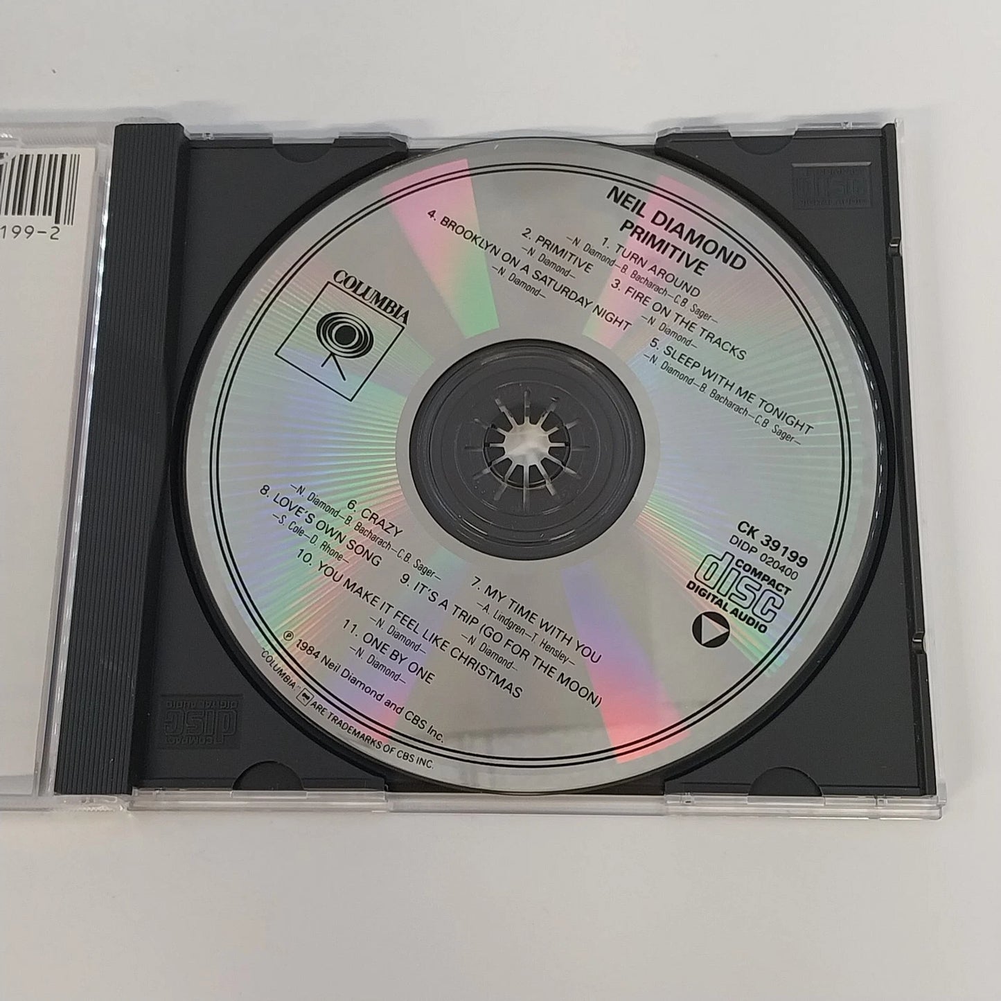 Neil Diamond Primitive CD Columbia CBS CK 39199 Pop Rock Album 11 tracks 1988