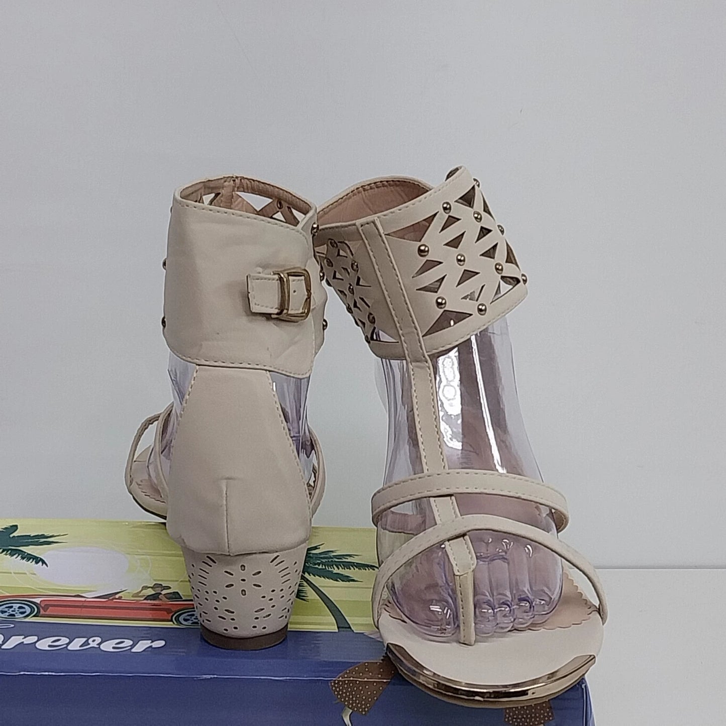 Forever Link Jill 11 Beige Wedge Sandals Womens Size 8