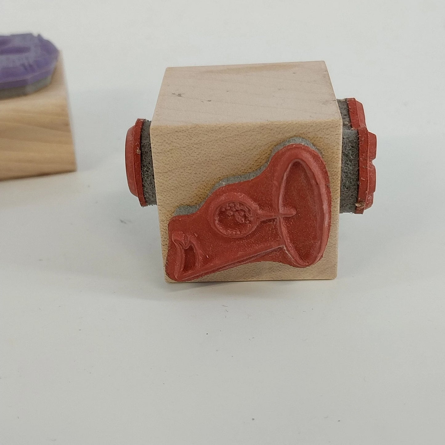 Wood Mounted Rubber Stamps Nature Sports Flower Craft Set 5 Collectible Vintage