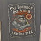George Thorogood & Destroyers Black T-Shirt XL with 1 Bourbon 1 Scotch & 1 Beer