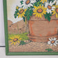 Art Print Daisy Flower Power Lime Green Peace Love Daisies 17" x 21" Framed Vtg