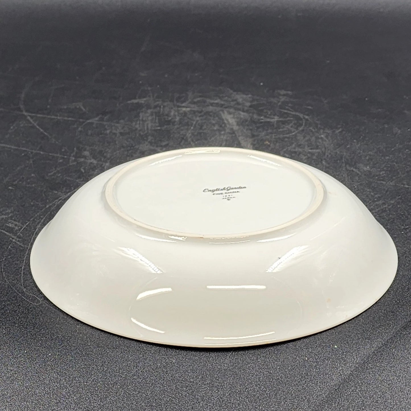 4 English Garden Coupe Soup Bowls Platinum 1221 Fine China of Japan 7.5"