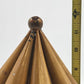 Italian Metal Lantern Taper Holder Vintage Amber Yellow Cone Rustic Candle Lamp