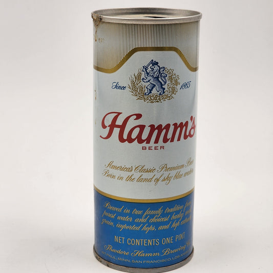 Hamm's Empty Aluminum Edge Pull Top Tin Beer Can 16oz Theodore Brewing Co 1970's