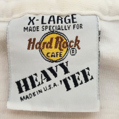 Hard Rock Cafe Nashville T-Shirt XL White Cowboy Hat Boot Graphic Vintage