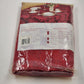 December Home Fabric Tablecloth Oblong Red Damask Poinsettia Motif 60"x102" NEW