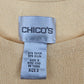 Chicos Size 0 Yellow Ribbed Knit Tank Top Rayon Nylon Sleeveless Women's Shirt
