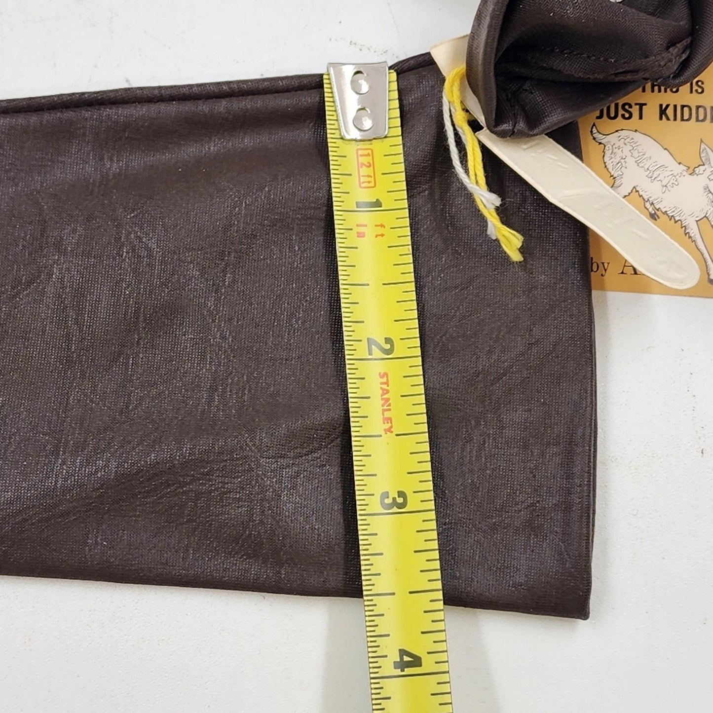 Miss Aris Just Kidding Brown Nylon Brown Dress Gloves Size 6.5 Small MCM NEW