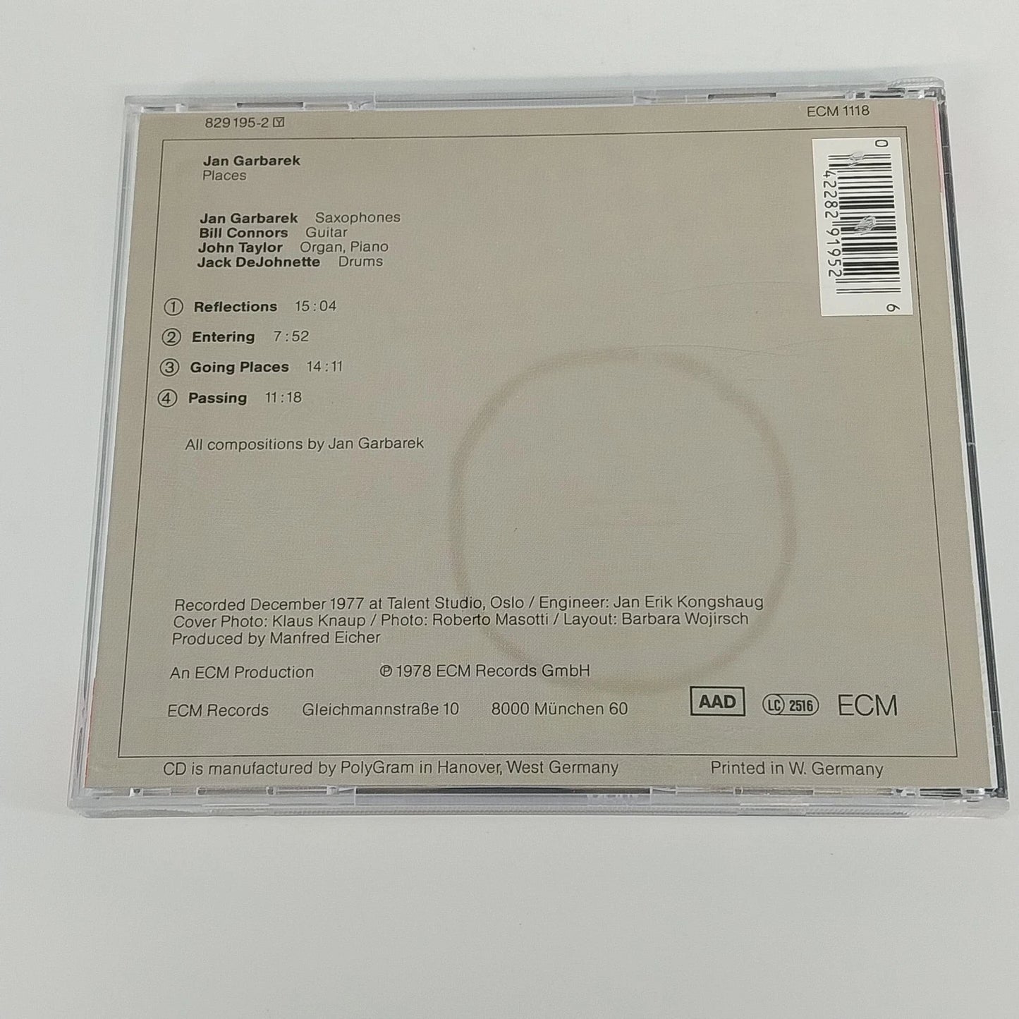 Jan Garbarek Places CD 1977 ECM Records Scandinavian Jazz Saxophone Germany