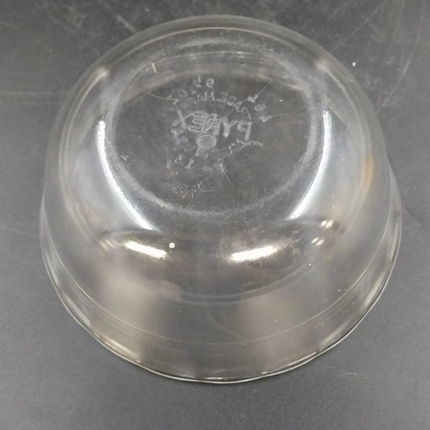 Pyrex 464 Clear Glass Custard Bowl Ramekin Scalloped Rim 10 oz 4.5" Vintage USA
