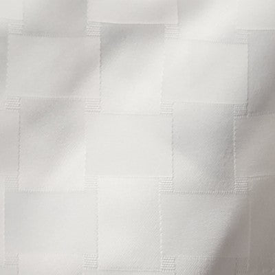 White Rectangle Tablecloth with Windowpane Checkered Striped Pattern 82" x 62"