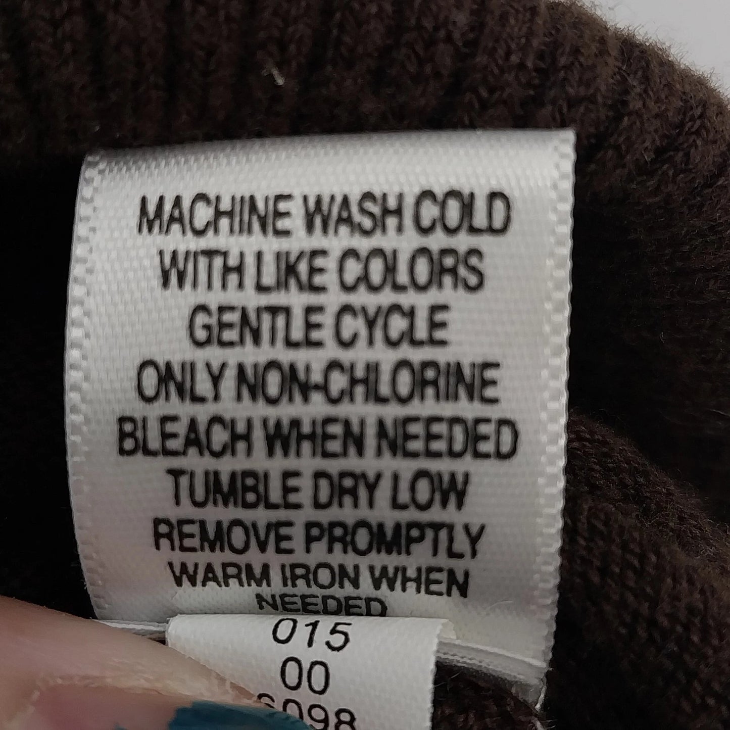 Cherokee Brown Sweater Vest Womens Large Sleeveless Crew Neck Cotton Blend