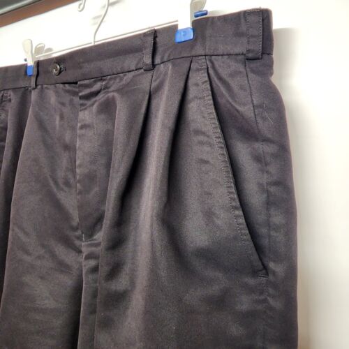 G H Bass Co Mens Black Pleated Shorts 36 Casual Vintage