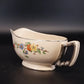 Vintage Leigh Ware Springtime Gravy Boat Gold Gilt Floral