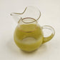 Blendo Yellow to Clear Pitcher w/ Gold Band Ice Lip WV Glass 6.25"x4"