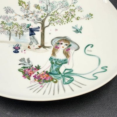 Modern Triangular Figural Lunch Plate Rosenthal Signed Bele Bachem Germany 1960s