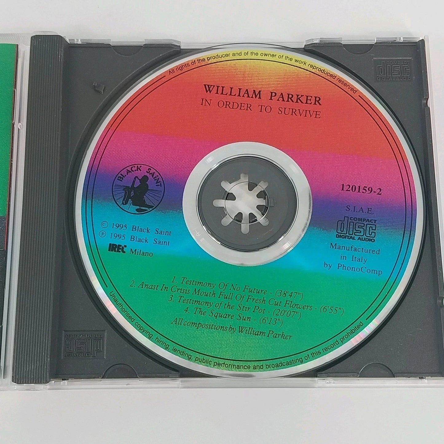 William Parker In Order To Survive CD 1995 Black Saint Avant-Garde Jazz Italy