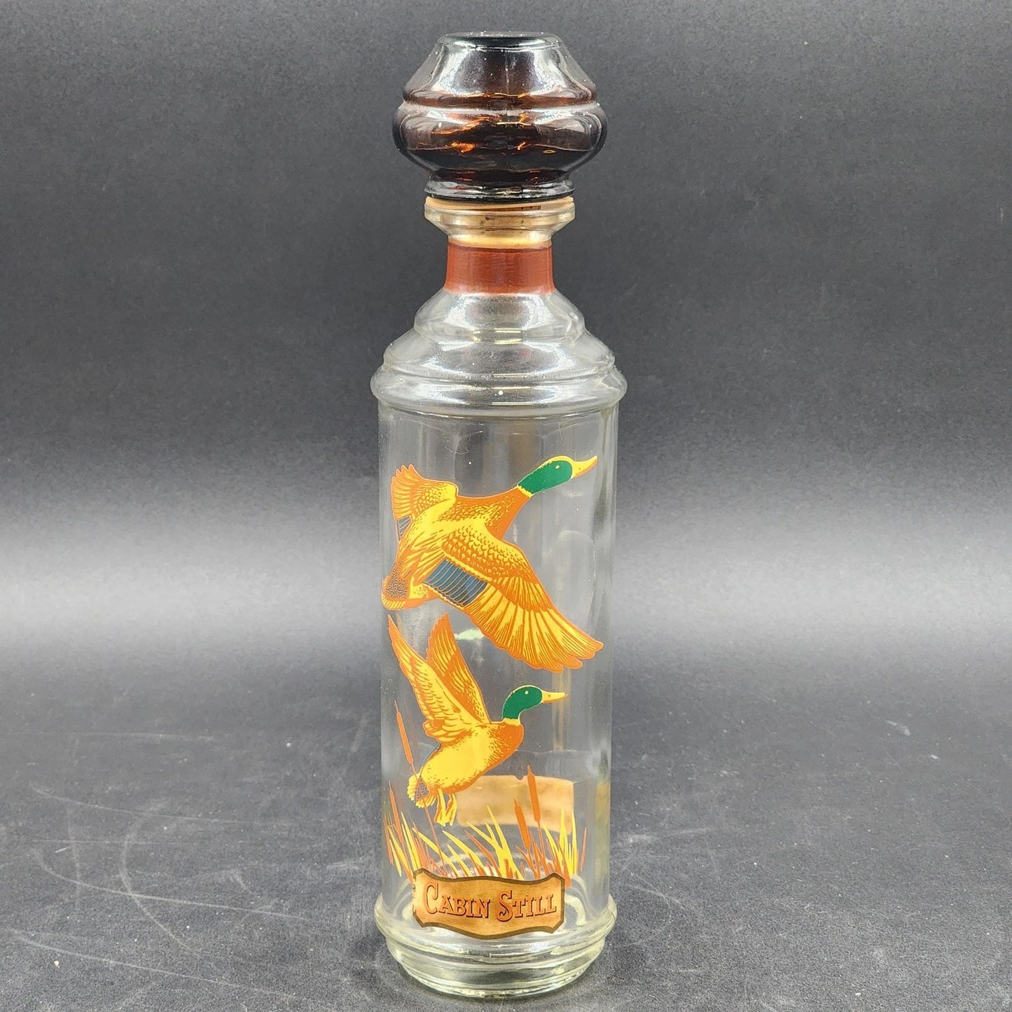 Cabin Still Mallard Ducks Empty Old Fitzgerald Whiskey Decanter Sportsman Coll