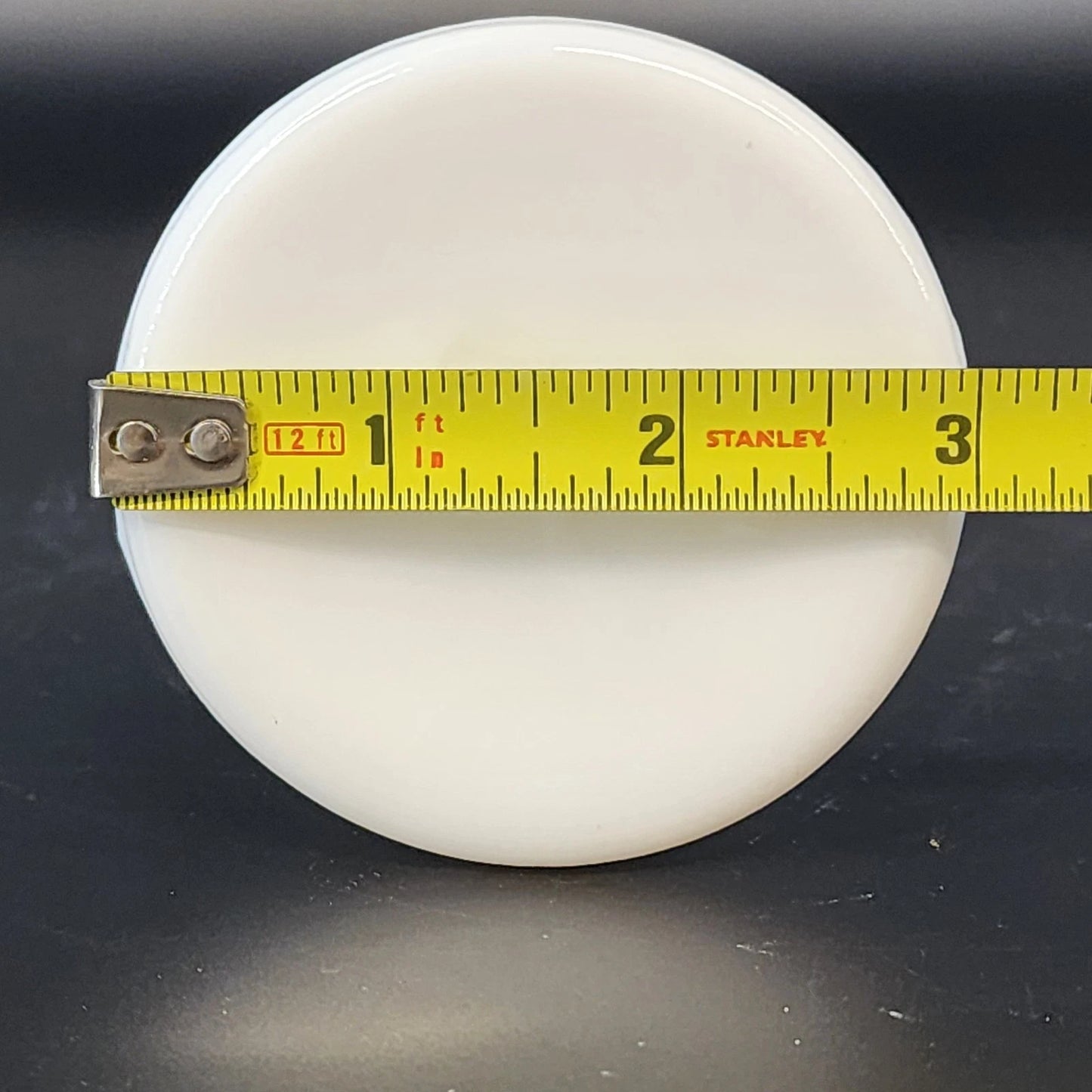 Anchor Hocking Milk Glass Stars and Bars Bud Vase 9" Tall Glossy White Glass Vtg