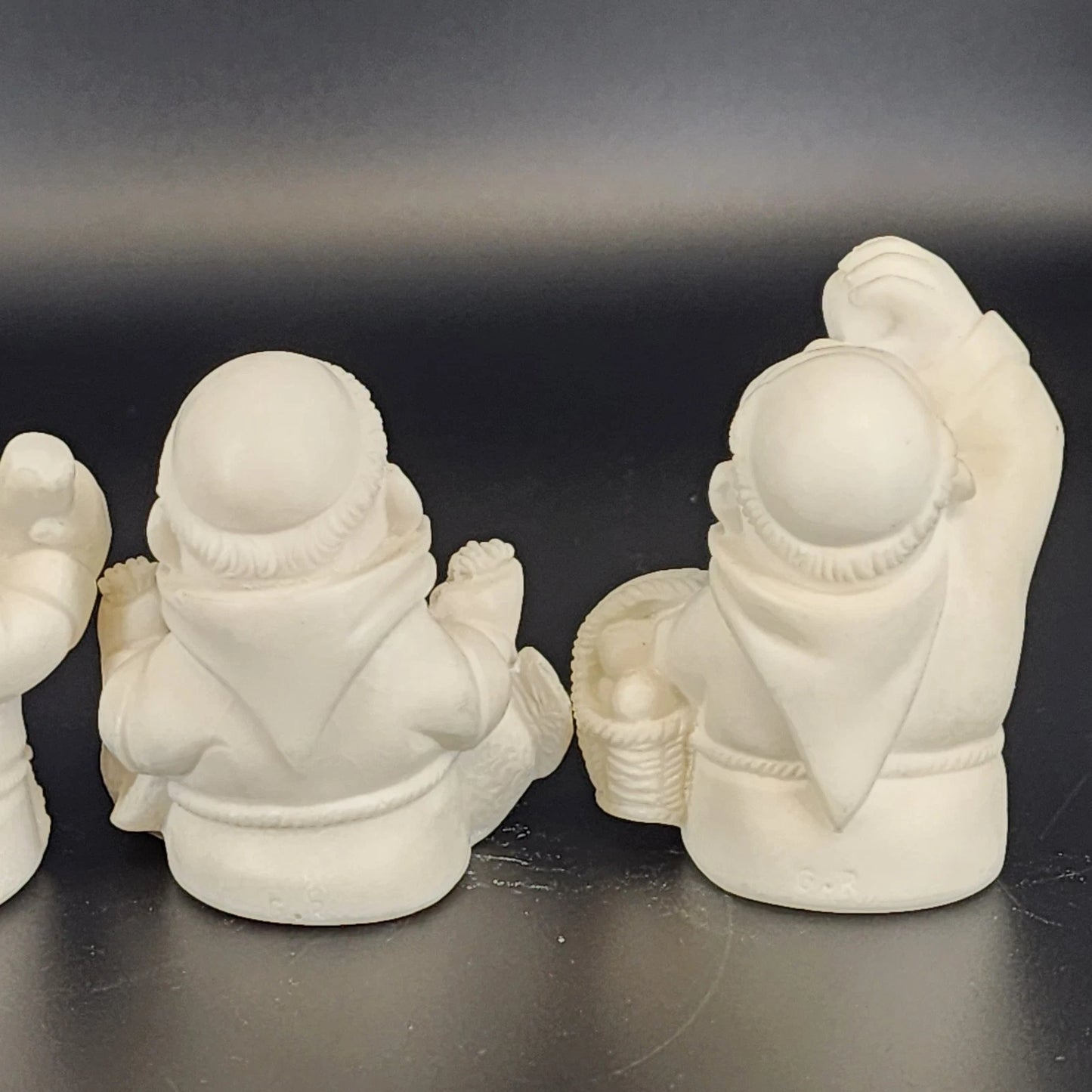 Vintage Italian Monk Figurines Gino Ruggeri Bianchi Italy Set 4 Sculptures 1970s