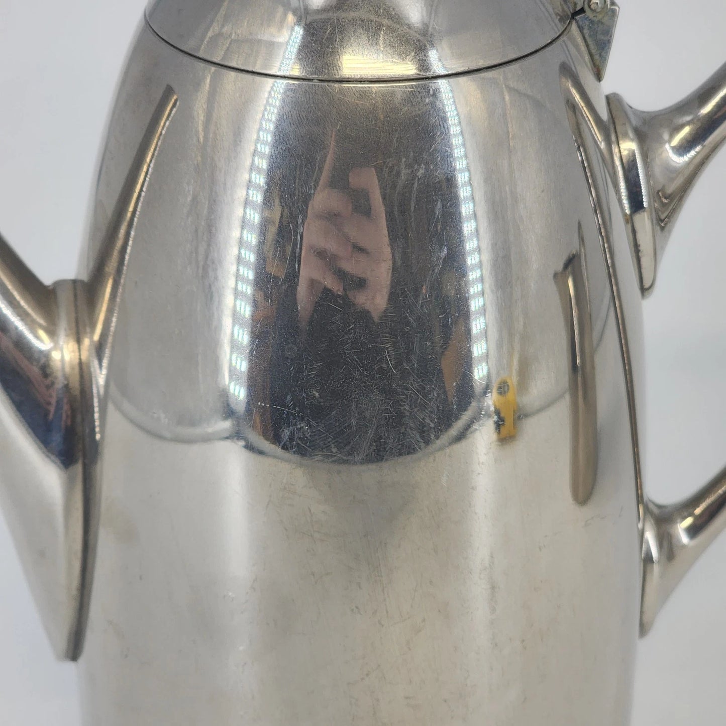 Wiskemann Art Deco Stainless Steel Tea Set Teapot Creamer Sugar Belgium 18/10