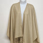 Bijoux Terner Tan Scarf Wrap Open Front Pashmina Shawl Oversized Stole 63"x48"