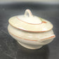 Hand Painted Floral Porcelain Covered Serving Bowl 6.5" Double Handle Japan