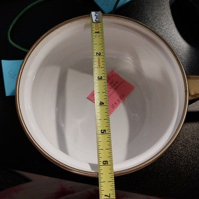 Corelle Coordinates Sauce Pan Lincoware Ivy Style Pattern Enamel Gold Handle