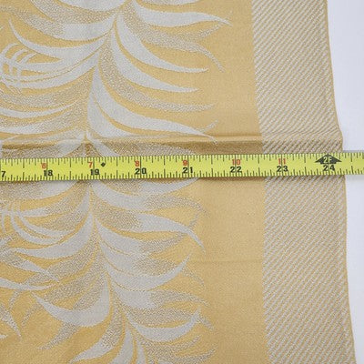 Gold & Beige Damask Brocade Leaf Reversible Table Runner – 24″ × 17″ - Formal Dining