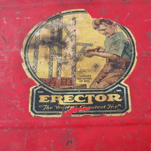 AC Gilbert Company Erector Set No 7 1/2 Engineers Set 1938 Vintage Lots of Parts