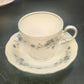 Johann Haviland 4 Cups & Saucers Set Bavaria Germany Blue Garland Floral Vintage