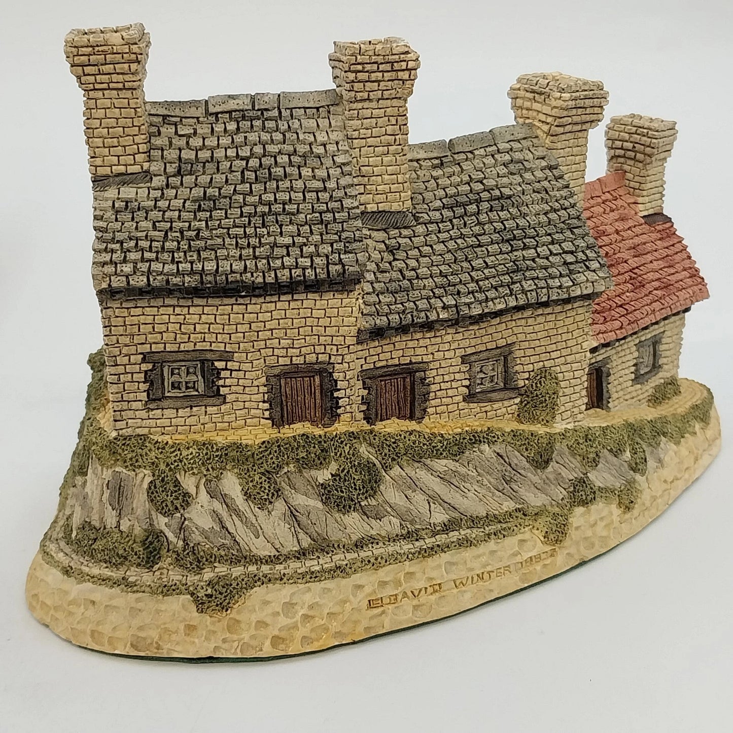 David Winter Miners Row Midlands Collection 1987 Box 2 Lamp Posts Orig Box Vtg
