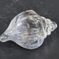 Clear Art Glass Conch Shell Paperweight Hand Blown Nautical Murano Style Decor