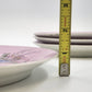 Pink Porcelain Dessert Plates Set 4 Birds Nest Blue Flowers Gold 7.5" Vintage