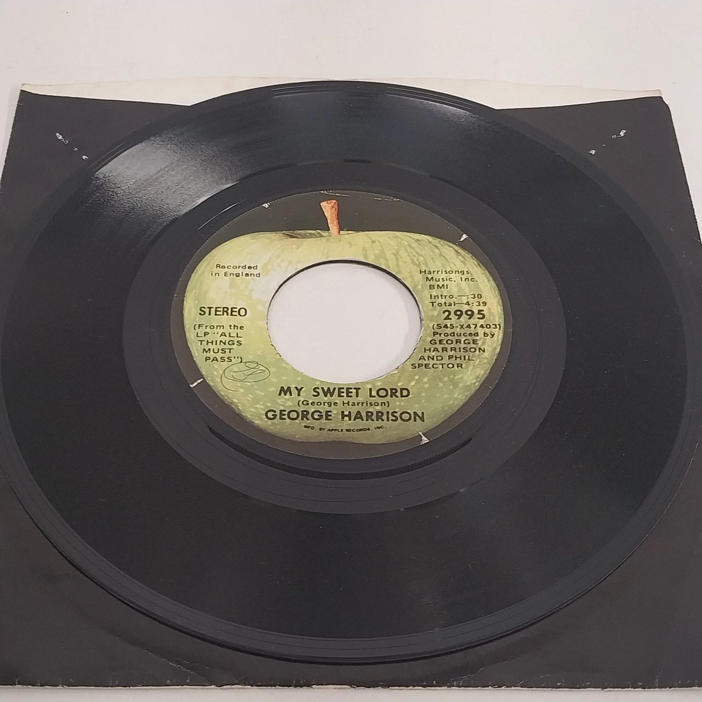 George Harrison 45 RPM 7" Vinyl My Sweet Lord Isn't It A Pity Apple 2995 1970