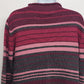 Fashion Bug Women's Sweater Pink M Striped Medium Ramie Wool Blend Soft China