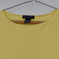 SML Sport Sleeveless Tank Top Women's Medium Solid Yellow Cotton Blend Crew Neck