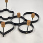 6 Pancake Egg Ring Molds Cookie Cutters Star Heart Round Flower Wood Handles