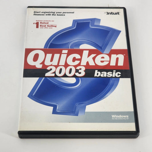Quicken 2003 Finance Basic Software PC Windows 95 98 XP 2000 Vtg Computing CD
