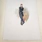 Stone Lithograph of Dicken's Uriah Heep signed Kyd from David Copperfield 8"x10"