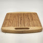 Natural Bamboo Dual Color Cutting Board Double Sided 12"x9" with Cut out Handle